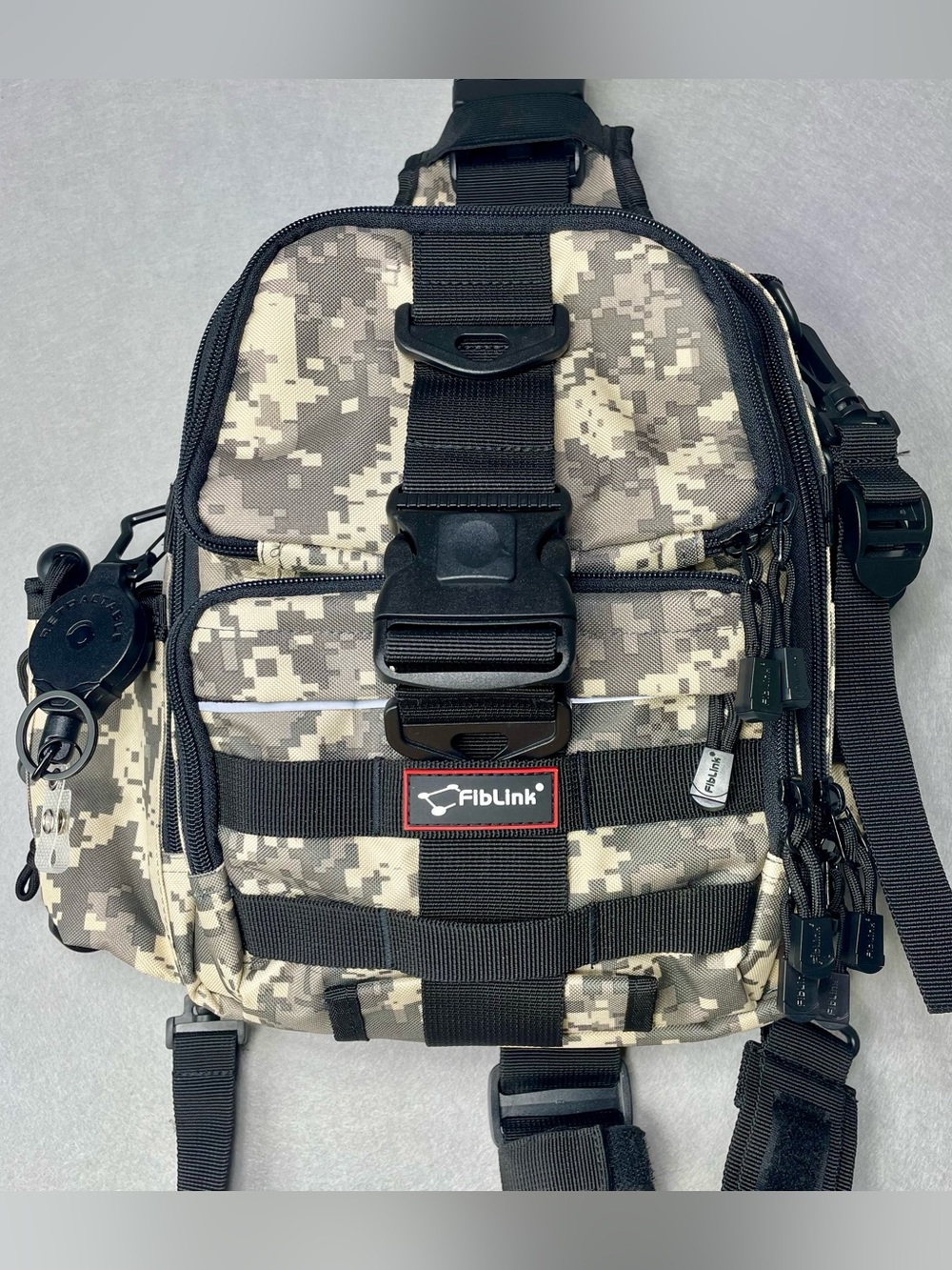 FibLink Fishing Waterproof Bag Camo Black & Tan New